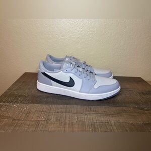 Air Jordan 1 Low “Wolf Grey” Golf Shoes. 
- Size 12.5 Men.